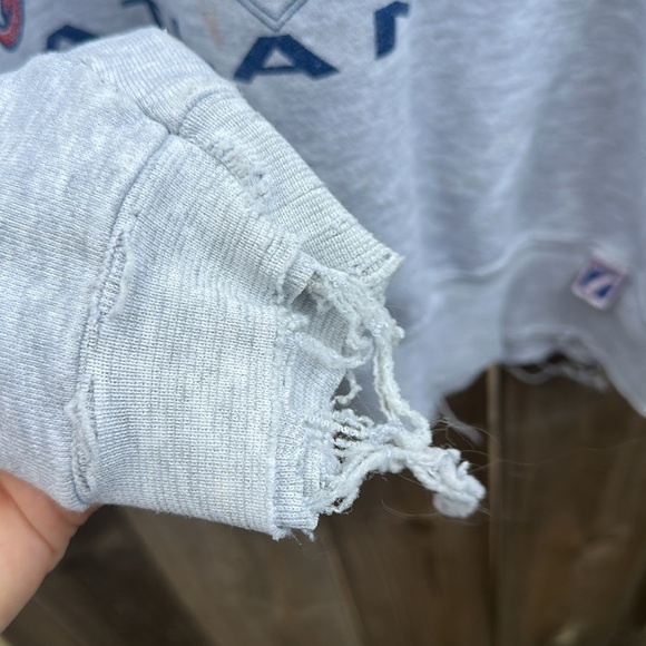 Vintage 90s LOGO 7 Gray Atlanta Braves Crewneck Sweater Size Large - Picture 4 of 15